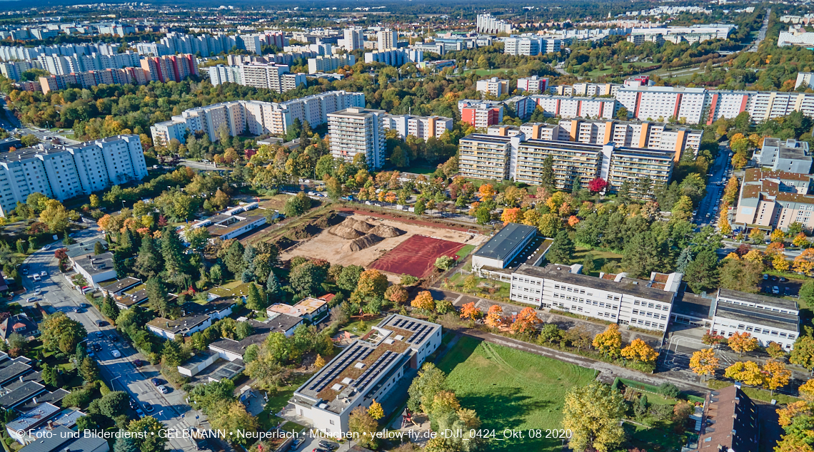 08.10.2020 - Baustelle zur Grundschule am Karl-Marx-Ring in Neuperlach